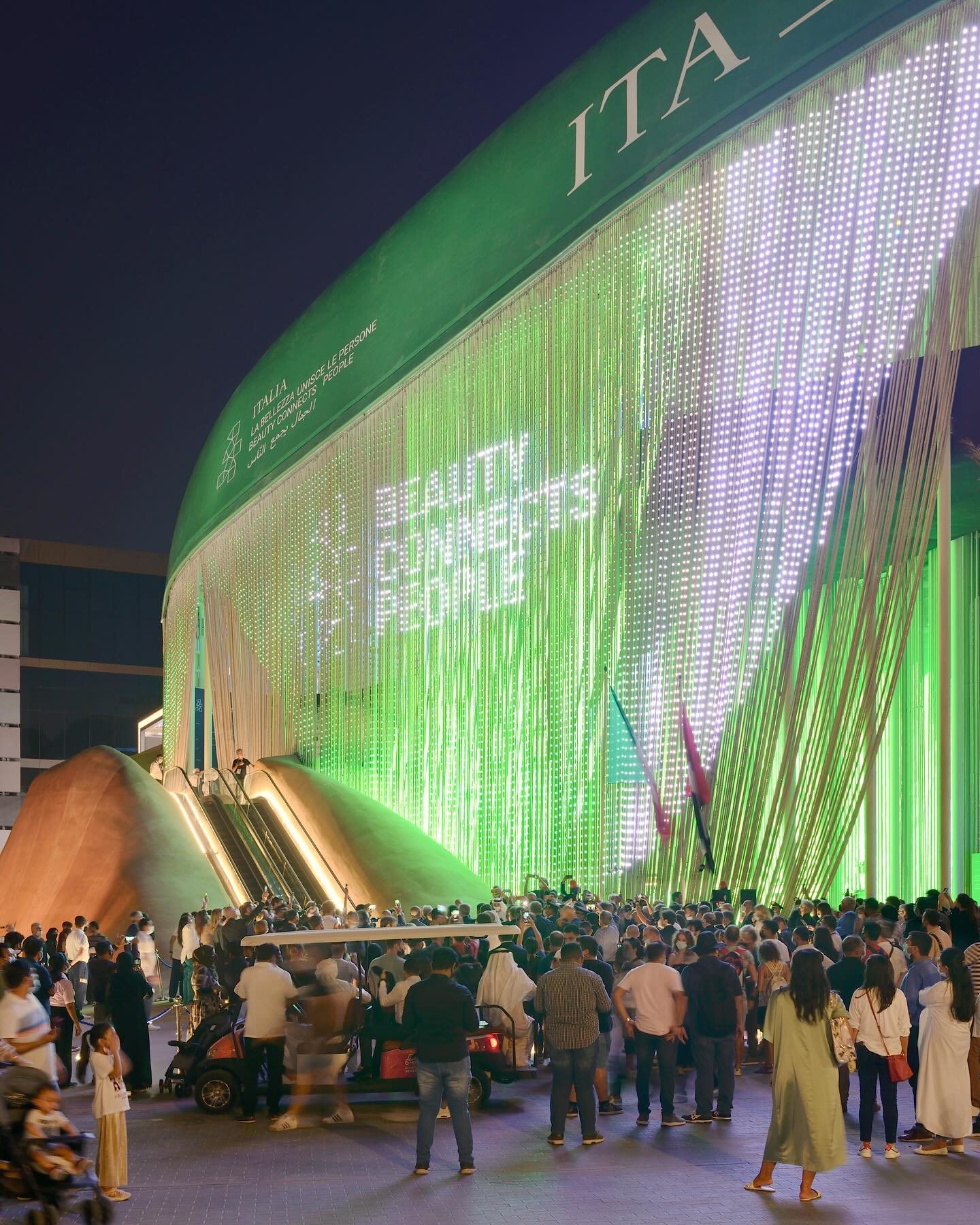 Italian Pavilion EXPO 2020 Dubai, night view