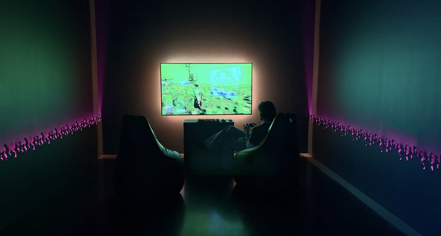 Global Positioning System exhibition, interactive video installation, Jameel Arts Centre